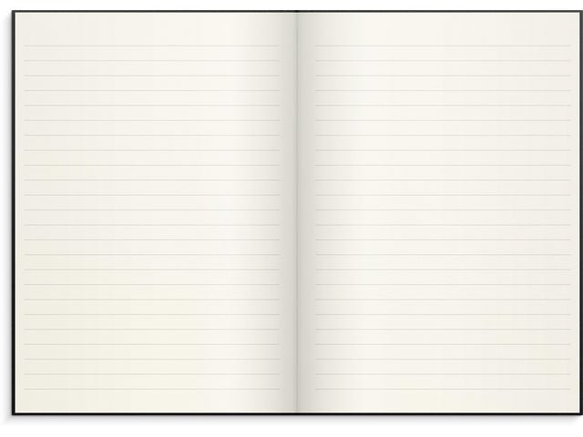 Ant.bok BURDE A5 textil linj svart